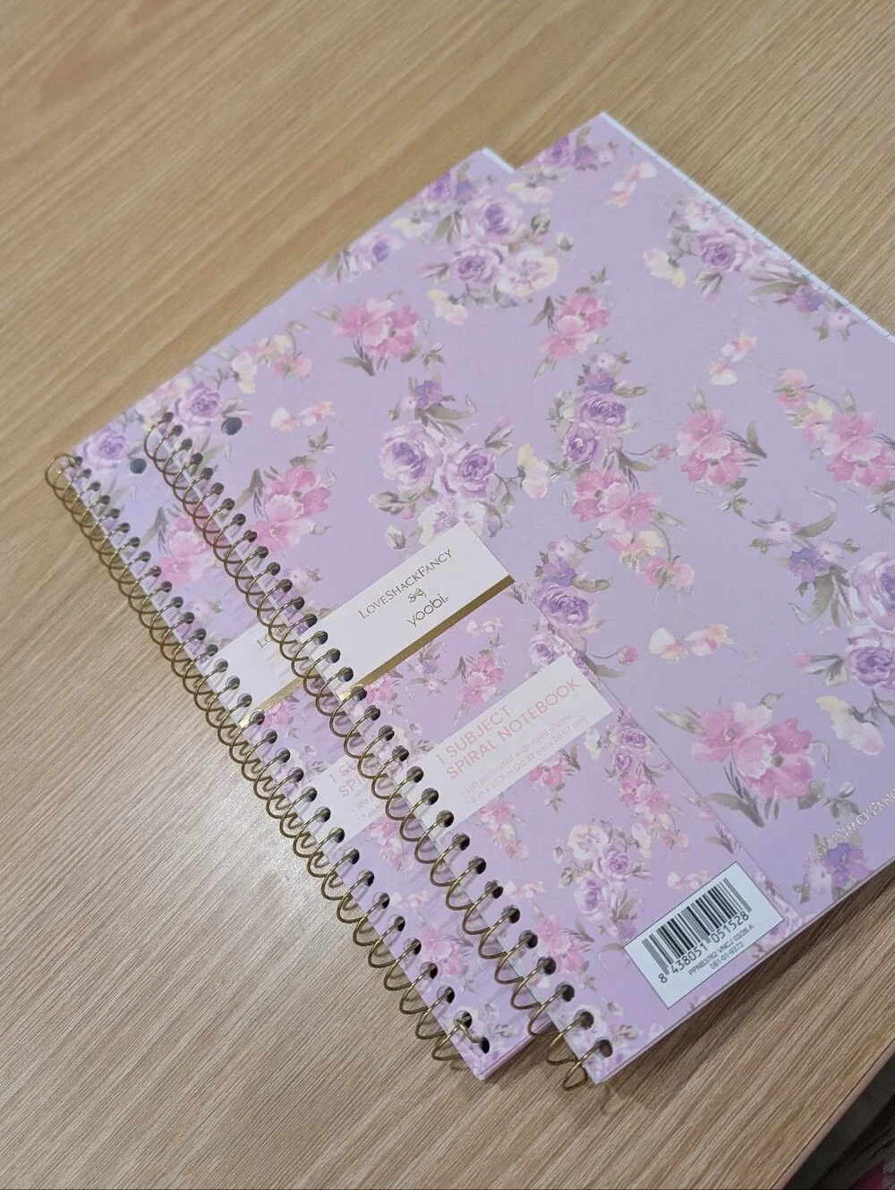LoveShackFancy x Target - Yoobi Happy Thoughts Wide Ruled Notebook Hibiscus
